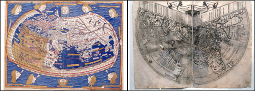 Two maps recovered by the FBI from a 15th century edition of Geographia