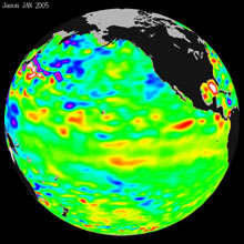 Global Sea Surface Height Data - 01/2005