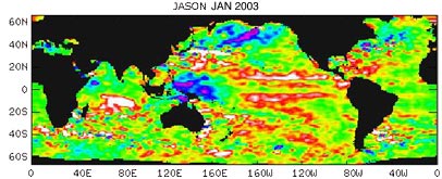 Global Sea Surface Height Data - 01/2003