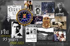 Celebrating 95 years of FBI History graphic