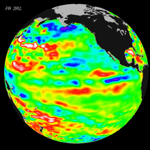 Global Sea Surface Height Data - 01/2002
