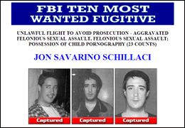 FBI TEN MOST WANTED FUGITIVE, Jon Savarino Schillaci
