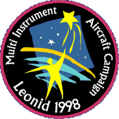 A graphic image that represents the Leonid MAC mission