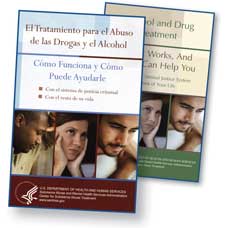 covers of El Tratamiento para el Abuso de las Drogas y el Alcohol: Cómo Funciona y Cómo Puede Ayudarle and Alcohol and Drug Treatment: How It Works, and How It Can Help You - click to view Spanish brochure