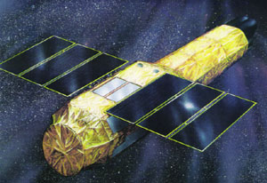 A graphic image that represents the Suzaku (Astro-E2) mission