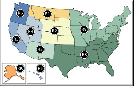 Map of FS Regions