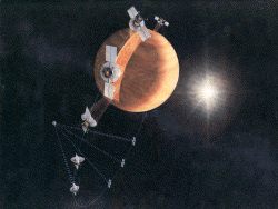 A graphic image that represents the Magellan mission