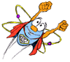 Cartoon of Flying Atom