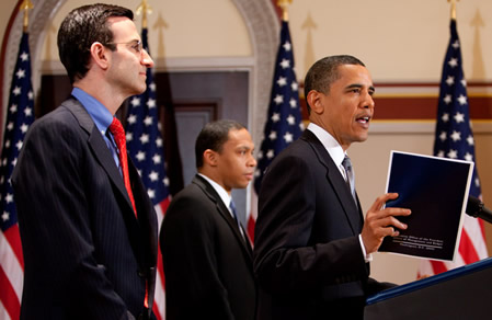 "The President, joined by Director Orszag and Deputy Director Nabors, discusses fiscal responsibility."