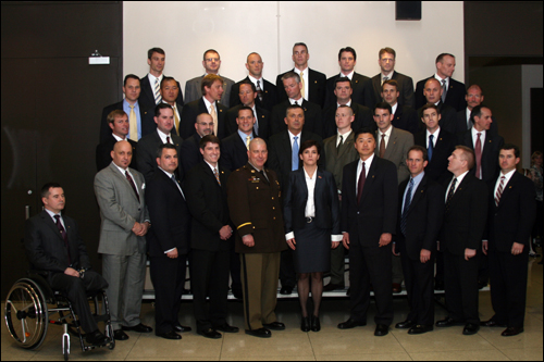 Group photo of the award recipients at the event.