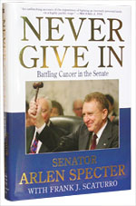 The cover of Sen Arlen Specter book Never Give In