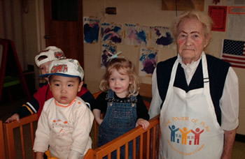 Ms. Mazander also watches over the children at naptime at the St. Michael's Day Care Center in Hot Springs, AR.     Copyright William Butler 2006