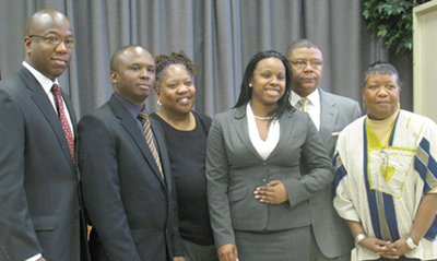 Left to right: LSC Staff Arthur Ford, Patrick Gatere, Wendy Burnette Long, Janine Alston, Moe Wilson, and Katrina Miller, Principal of the Annapolis Road Academy Alternative High School.