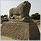 أسد بابل في مدينة بابل الأثرية، موطن الحدائق المعلقة والمدينة التي توفي فيها الإسكندر الكبير. أخذت الصورة يوم 18 أيلول/سبتمبر، 2008.