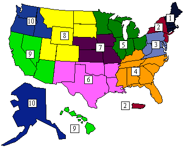 Map of Regions