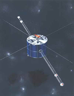 A graphic image that represents the Geotail mission