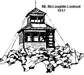 [IMAGE: Drawing of Mt. McLoughlin Lookout 1917]