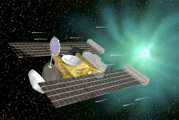 A graphic image that represents the Stardust mission