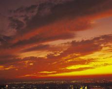 Photograph of the sunset over New Jersey