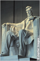 Statue of Lincoln in Lincoln Memorial (Jupiter Images)