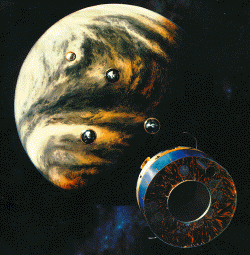 A graphic image that represents the Pioneer Venus Missions mission