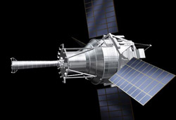 A graphic image that represents the Gravity Probe B (GPB) mission