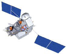A graphic image that represents the TRMM mission