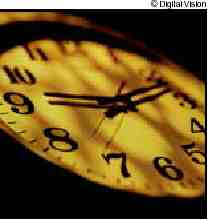 Photograph of abstract image of a clock