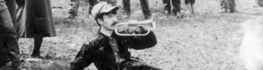 George Freeman Pollock (ca 1895) calling guests at Skyland to join a picnic in Whiteoak Canyon.