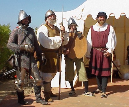 Conquistador living history reenactors at Cabrillo National Monument