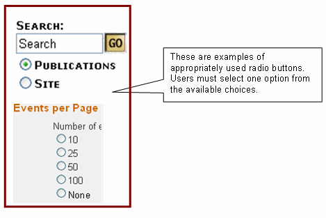 Radio Buttons