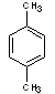 Structural formula of p-xylne