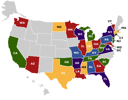 Map of the United States