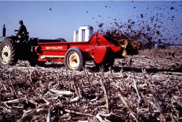 surface application of solid manure