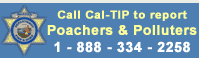 Call Cal-TIP to report poachers & polluters: 1-888-334-2258