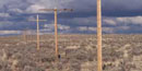 telephone poles mark Historic Route 66