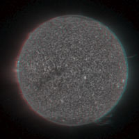 3-D image of the sun caputured by stereo
