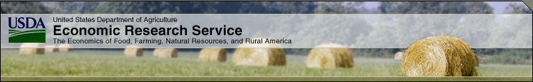 Masthead for USDA Economic Research Service - The economics of food, farming, natural resources, and rural America.
