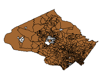 Image of a map generated using GIS Boundary Files