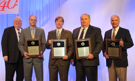 Photo of offshore operators for their outstanding achievements in offshore safety, environmental protection, and pollution prevention during the Offshore Technology Conference in Houston, Texas on May 7, 2009.