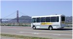 A photo of the PresidiGo Shuttle at Crissy Field.