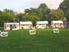 Booths on the South lawn of the White House at the President´s HealthierUS initiative.
