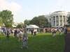 People enjoying the booths at the White House for the President´s HealthierUS initiative.