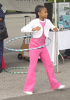 Photo of girl playing with a hula hoop