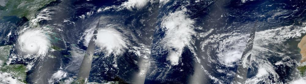 Tropical Storms in the Atlantic and Gulf regions MODIS RGB 08-31-2008