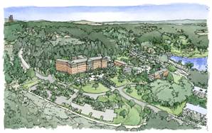A sketch of the Public Health Service Hospital District of the future. Photo (c) 2008 J.F. Mahoney.