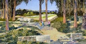 A rendering of the future National Cemetery Overlook.