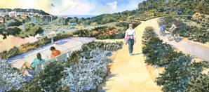 A rendering of the future Lobos Valley Overlook.