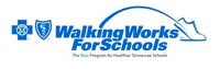 BlueCross WalkingWorks for Schools Logo