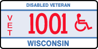 Disabled Vetern license plate image